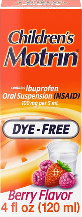 Children's Motrin Oral Suspension Medicine for Kids, 100mg Ibuprofen, Berry Flavored, 4 fl. oz