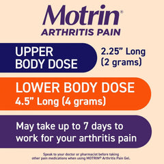 Motrin Arthritis Pain Relief Diclofenac Sodium Topical Gel 1%, Anti-Inflammatory Cream for Arthritis Pain in Hands, Wrists, Elbows, Knees, Feet & Ankles, NSAID Pain Relief Gel, 1.76 Oz