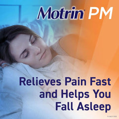 Motrin PM Caplets with 200 mg Ibuprofen & 38 mg Diphenhydramine Sleep Aid, Nighttime Pain Reliever for Minor Aches & Pains, Bulk, 80 ct