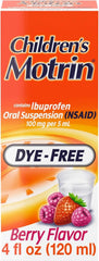 Children's Motrin Oral Suspension Medicine for Kids, 100mg Ibuprofen, Berry Flavored, 4 fl. oz
