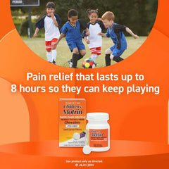 Motrin Children's Dye-Free Chewable Tablets with Ibuprofen, Kids' Fever Reducer & Pain Reliever for Sore Throat, Fever, Toothache & Pain Relief, Grape Flavor, 24 Ct