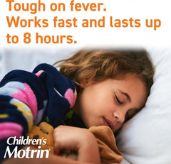 Children's Motrin Oral Suspension Medicine, Children's Liquid Ibuprofen Pain Reliever & Fever Reducer for Kids Minor Aches & Pains, 100mg per 5mL, Alcohol-Free, Grape Flavor, 4 fl. oz