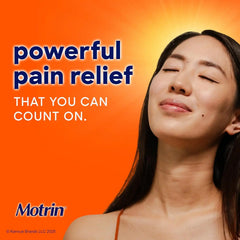 Motrin IB Ibuprofen Tablets, Pain Reliever, Temporarily Reduces Fever and Relieves Minor Pain, Muscle Aches, Headache, Backache, Nonsteroidal Anti-Inflammatory Drug, 200 Mg, 100 Count